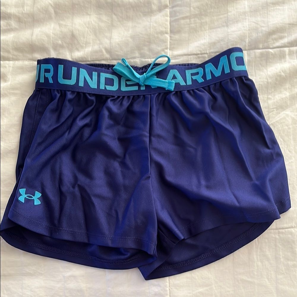 Under Armour Blue Athletic Shorts Lightweight Moisture-Wicking